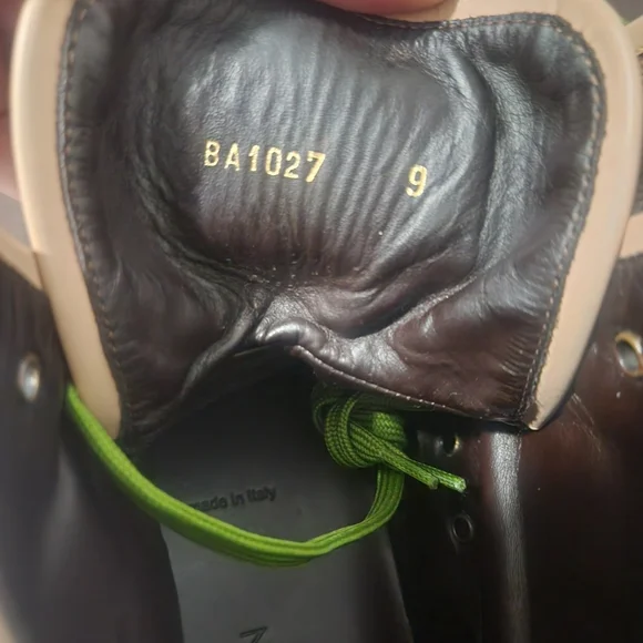 Louis Vuitton Brown Damier Ebene Canvas Leather High Top Vintage - Picture 10 of 14